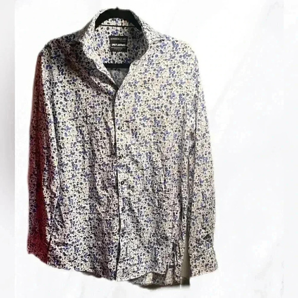 Sondergaard abstrect dot patterned button down long sleeve dress shirt 14.5 - Picture 2 of 5